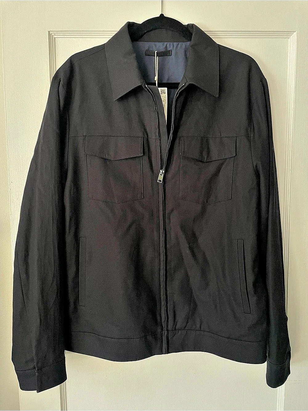 Mango Chaquta Isartigo Black Lightweight Jacket Size Large NWT